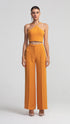 Cross Strap Marigold Crop Top